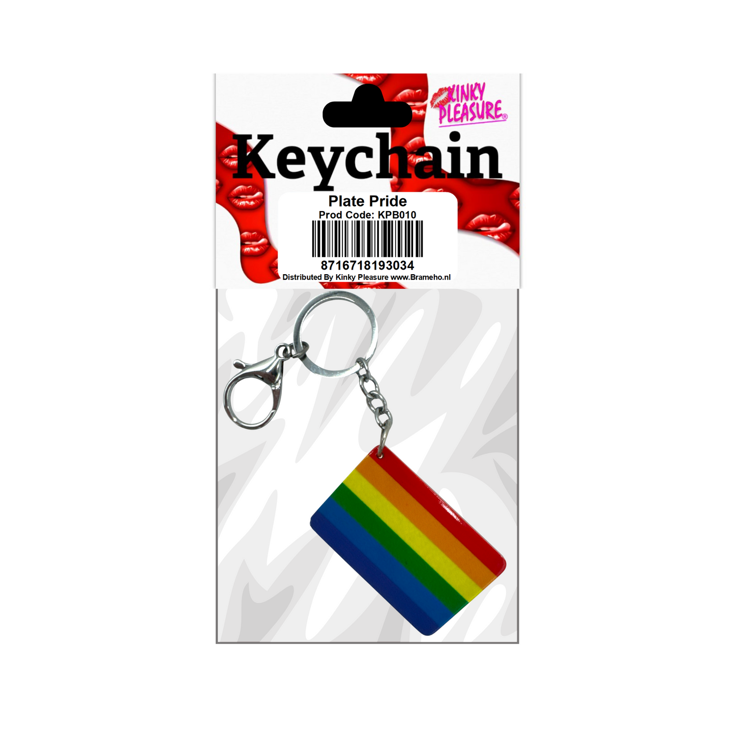 Kinky Pleasure - KPP010 - Pride - Keychain - Rainbow Plate