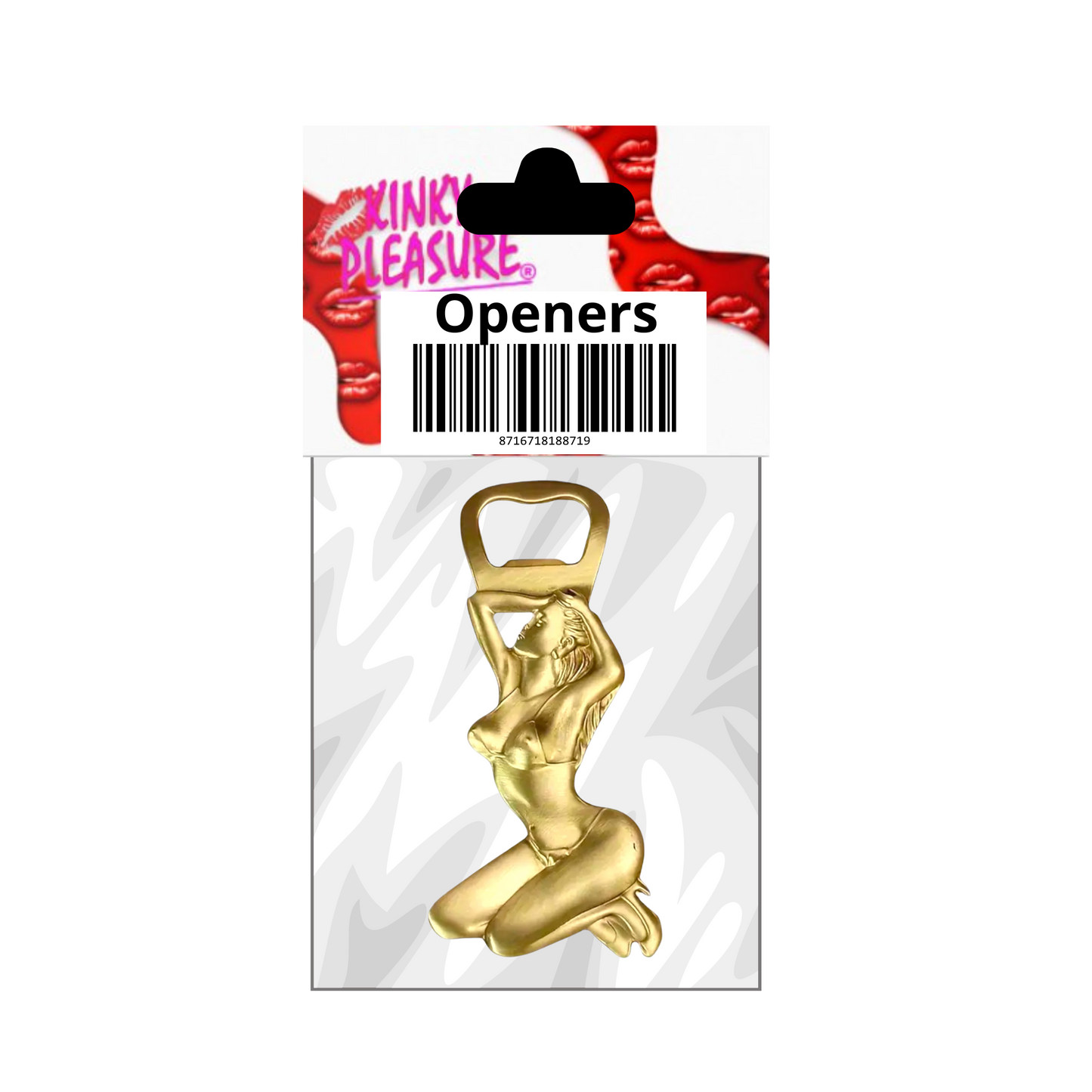 Kinky Pleasure - T091 - Sexy Woman Opener - 4.7 x 10.80cm - Gold