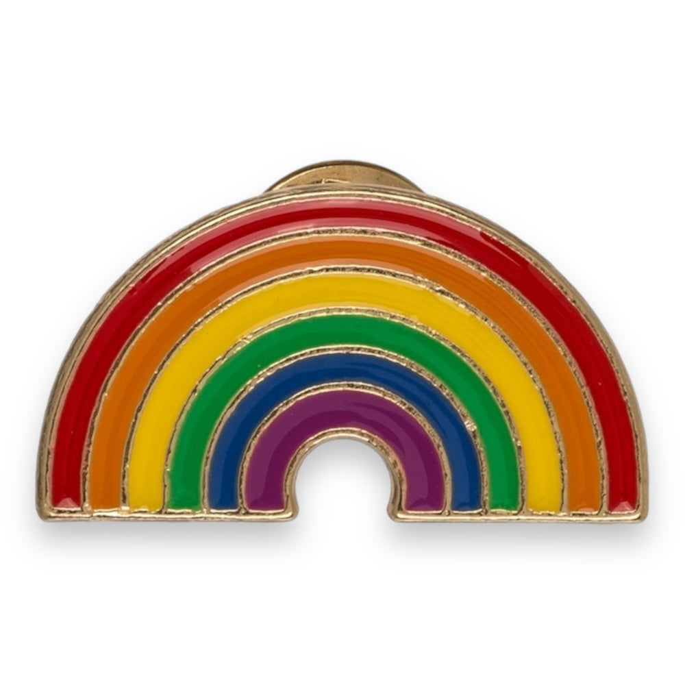 Kinky Pleasure - KPB043 - Badge / Pin - Rainbow - Model 01 - Silver