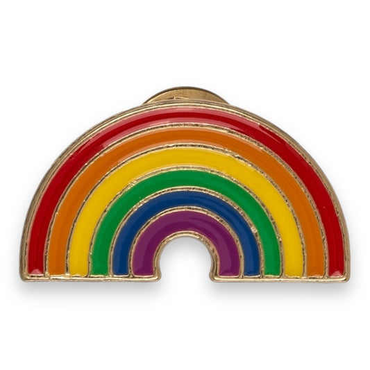 Kinky Pleasure - KPB043 - Badge / Pin - Rainbow - Model 01 - Silver