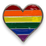 Kinky Pleasure - KPB040 - Badge / Pin - Heart - Model 01 - Silver