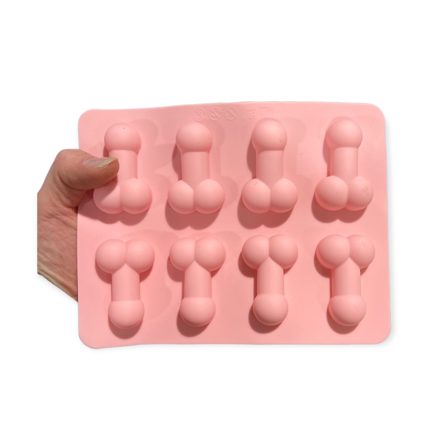 Kinky Pleasure - KP009 - Penis Baking/Ice Mold – Licht Pink – Silicone – 18x14 cm
