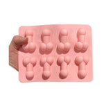 Kinky Pleasure - KP009 - Penis Baking/Ice Mold – Licht Pink – Silicone – 18x14 cm