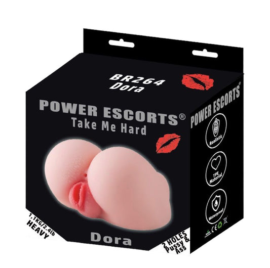 Power Escorts - BR264 - Take me Hard Dora - Pussy & Ass Masturbator - 1,1 KG - Flesh