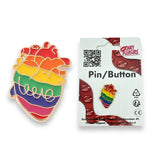 Kinky Pleasure - KPB036 - Badge / Pin - Real Heart With Love