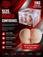 Power Escorts Pro - BR335 - Mega Vibrating Pussy/Ass – 11 kg Realistic Pleasure Toy