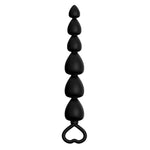 Power Escorts - BR188 - Anal Beads Runner - Black Silicone - Xtra Long size 18,5 cm