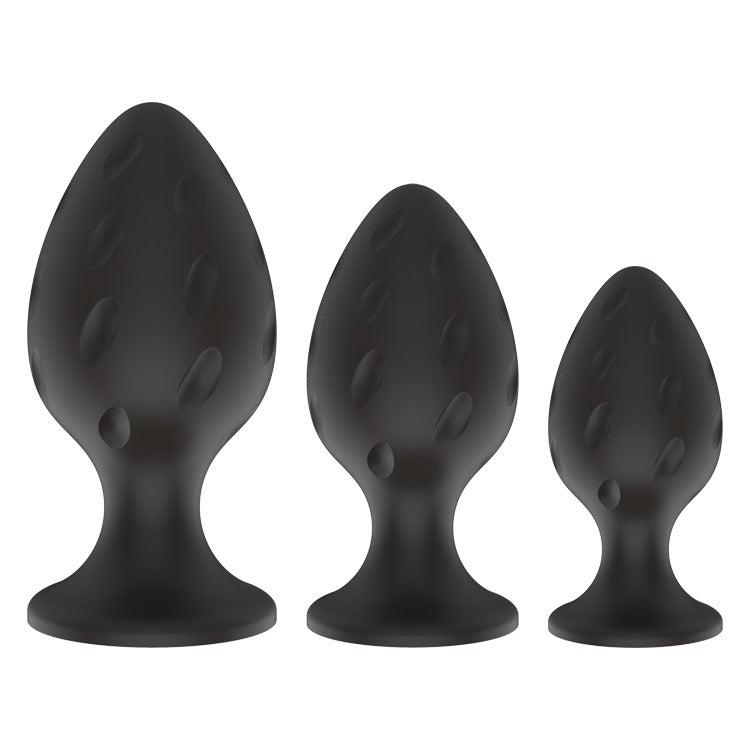 Power Escorts - BR255 - Screw 04 Silicone Anal Plug 3-Pack