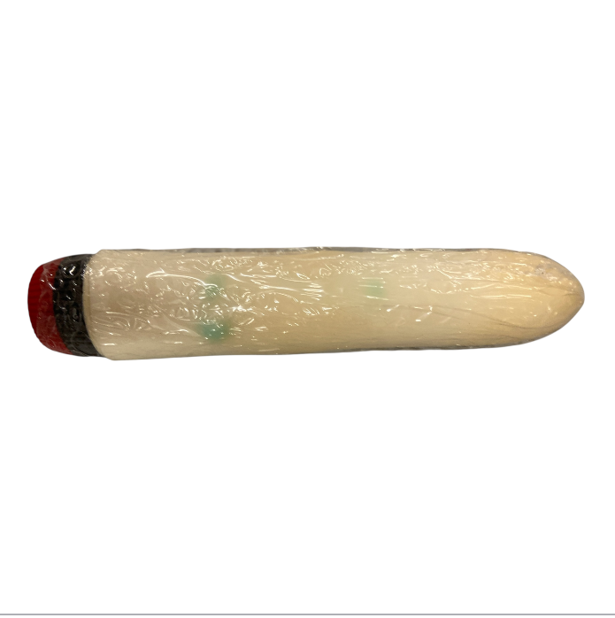White Smooth Realistic Vibrator – 18 cm, Battery Operated, Window Box Packaging -  Dark Spots on VibratorClub