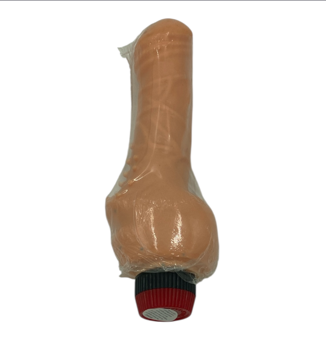 Realistic Ribbed Vibrator – 18 cm, Extra Thick (4 cm), Multi-Speed, Battery Operated - Club