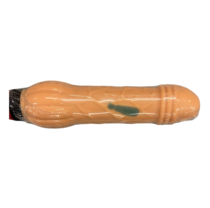 Realistic Flesh Vibrator with Ribbed Top – Multi-Speed, Battery Operated - Dark Spots - Club