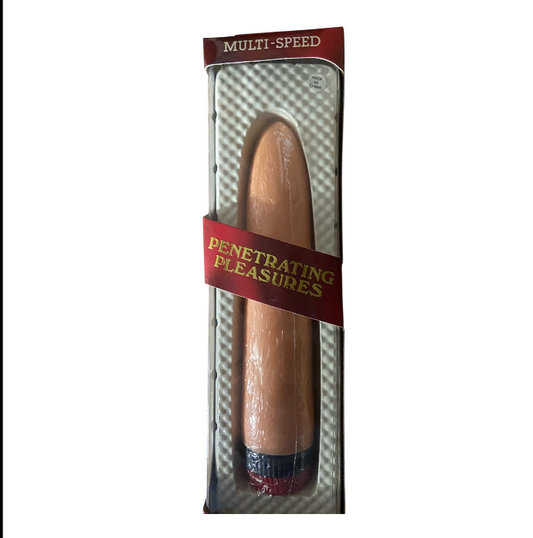 Realistic Vibrator Smooth – 18 cm | Flesh | Window Box | AA Battery Powered - Club
