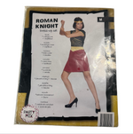Roman Knight Costume Dress – Gold/Black/Red – Roleplay & Party Dress-Up Set – Includes Gold Headband