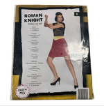 Roman Knight Costume Dress – Gold/Black/Red – Roleplay & Party Dress-Up Set – Includes Gold Headband