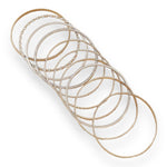 Kinky Pleasure - S020 - Exclusive 10-Piece Silver & Gold Bracelet Set for Women - 2 Colours