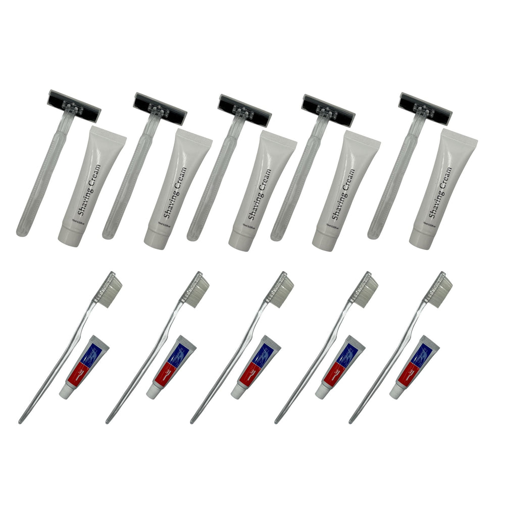 Shaving Cream Set & Dental Kit - 10 Pieces
