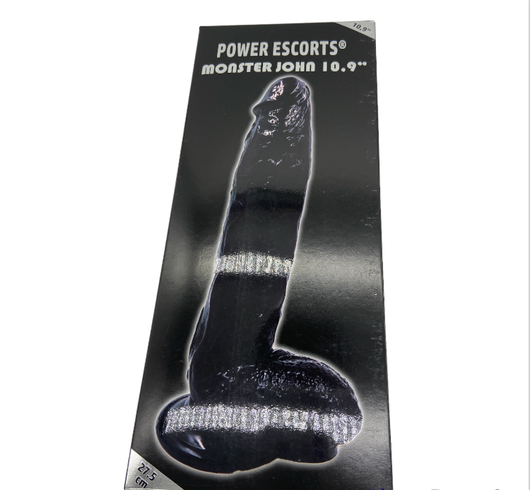 Power Escorts - BR229 Black - Monster John 10,9'' Mega Realistic Dildo 28 CM