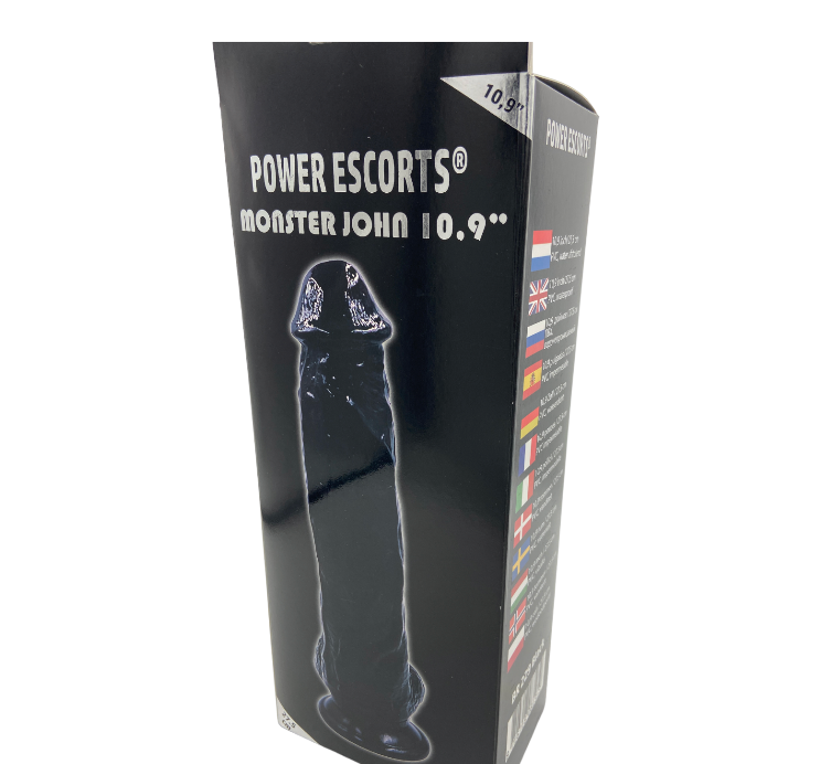 Power Escorts - BR229 Black - Monster John 10,9'' Mega Realistic Dildo 28 CM