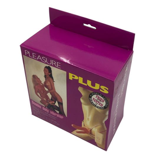 Vibrating Strap-On Pleasure Plus – Double Duty, Elegant Pink - Dark Spots - Club