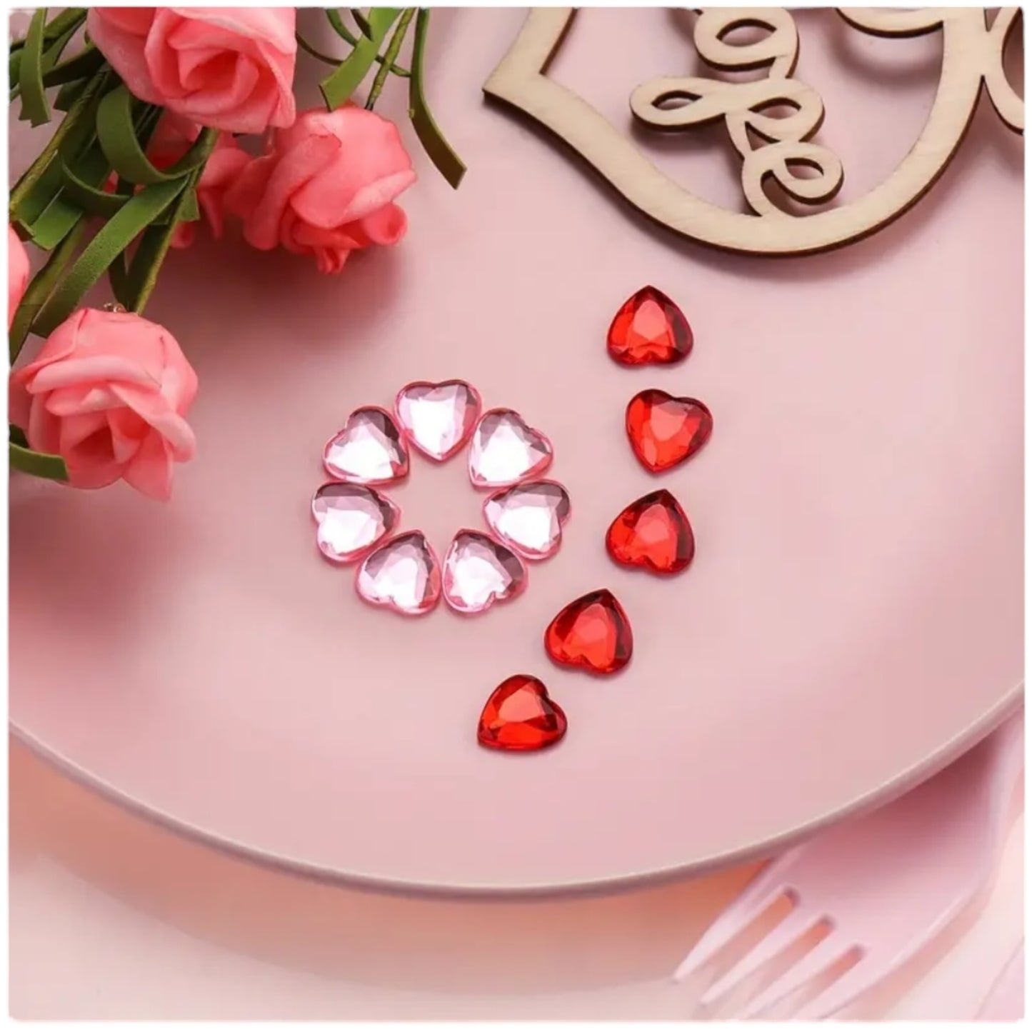 Kinky Pleasure - T153 - Mini Decorative Hearts 20 Pieces Pink & Red