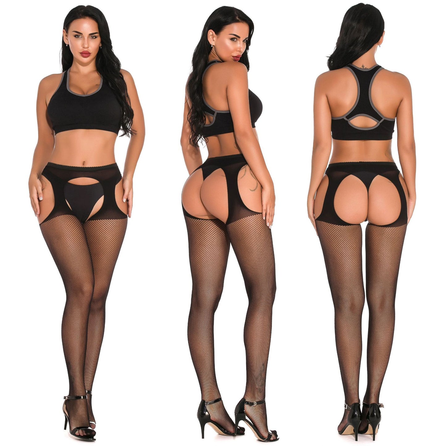 Body Pleasure - TL141 S/M - Sexy Body Stocking Lingerie - Luxury Gift Box - Black