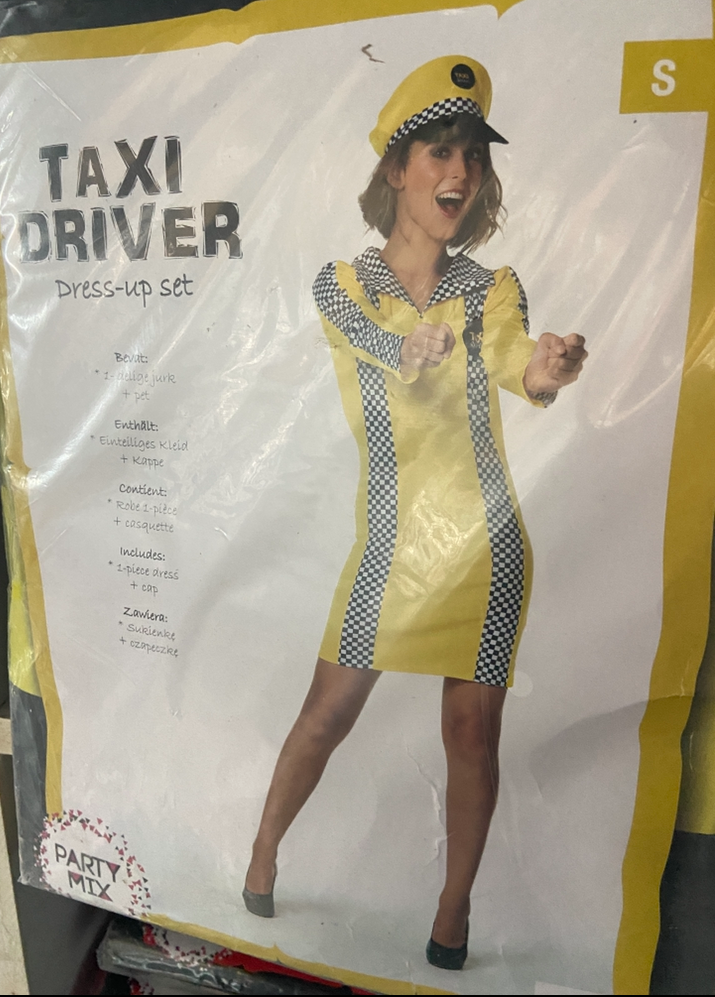 Sexy Taxi Driver Roleplay Dress for Women – Seductive Chauffeur Uniform with Cap - S/M/L