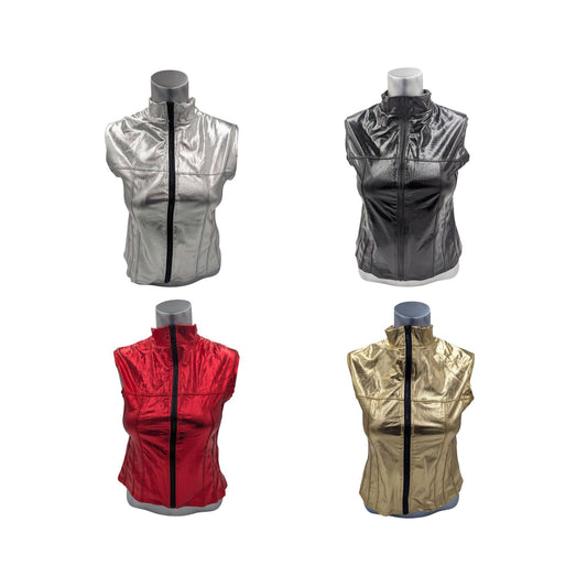 Glossy Kinky Bodywarmer With Zipper - Mix 4 Pack - 4 Different Colours