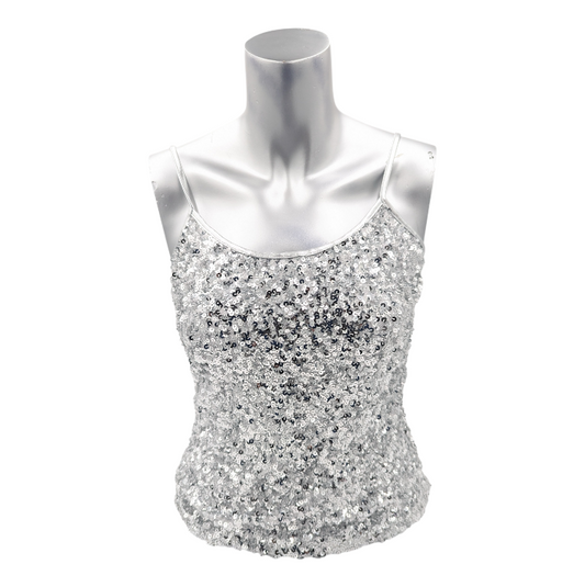 Kinky Glitter Glossy Silver Top