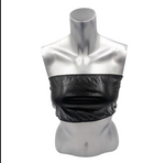 Kinky Glossy Black Strapless Slim Top
