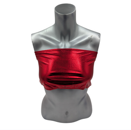 Kinky Glossy Red Strapless Slim Top
