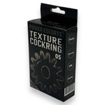 Power Escorts - BR288 - Texture Cockring 05 - Black - Extra Stretchable
