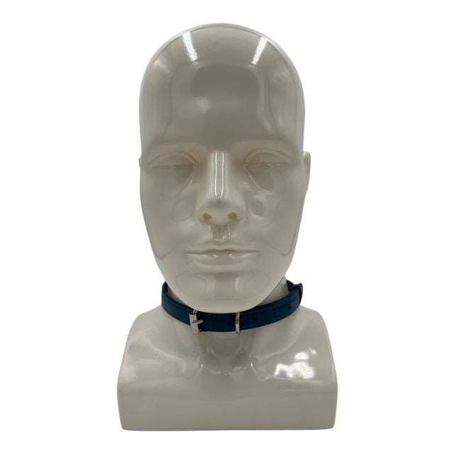 Collar/Neckband - Blue - BDSM - Diameter 17 CM - Length 60 CM - Width 1.5 CM