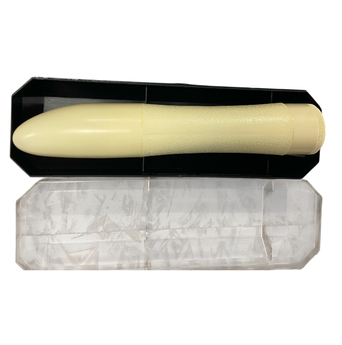 White Smooth Basic Vibrator – 18 CM - Battery Operated | Hard Plastic Case - Club