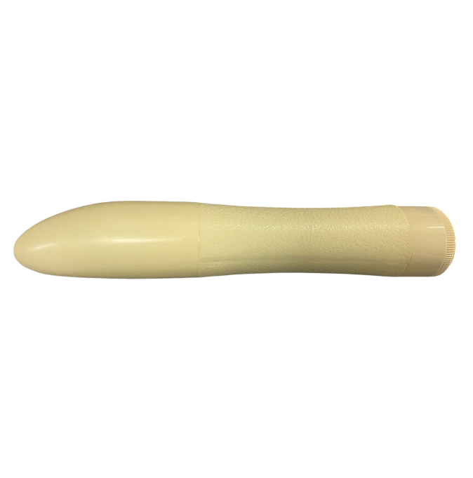 White Smooth Basic Vibrator – 18 CM - Battery Operated | Hard Plastic Case - Club