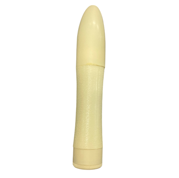 White Smooth Basic Vibrator – 18 CM - Battery Operated | Hard Plastic Case - Club