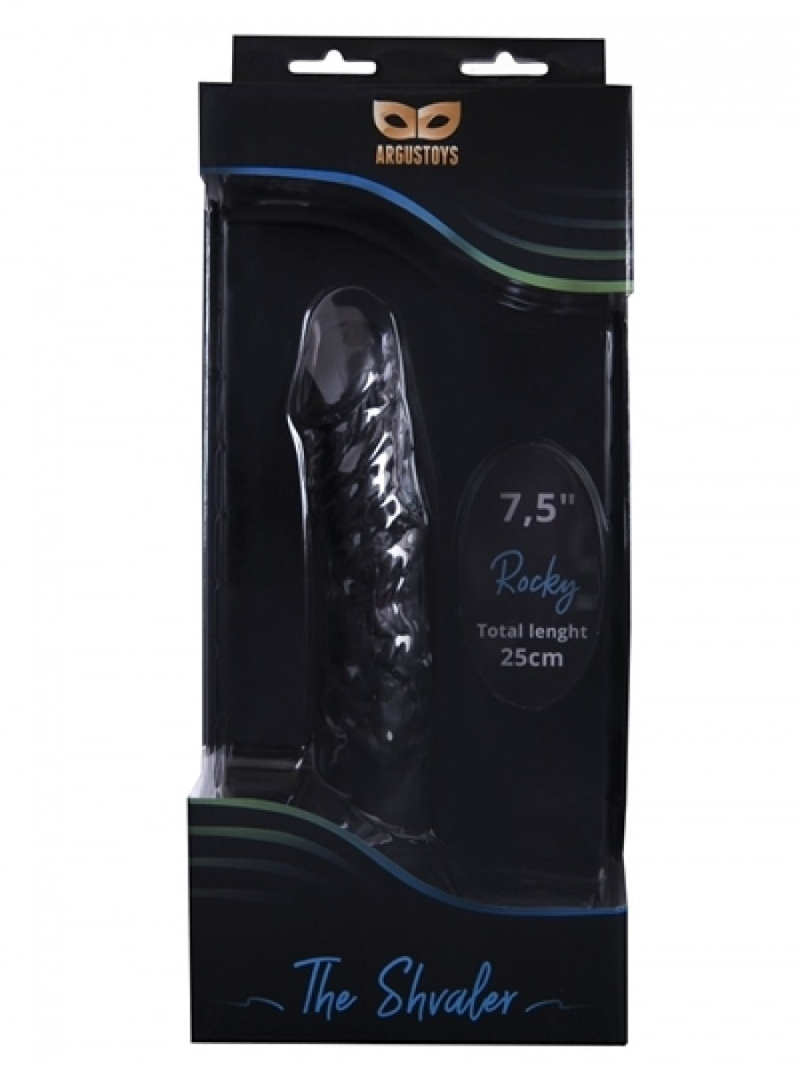Argus Rocky Black Realistic Dildo With Balls - 25 Cm/ 7,5 Inch - AT1038