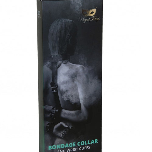 Argus Luxury Bondage Collar and Handcuffs - Bondage Binding Set - AF 001035