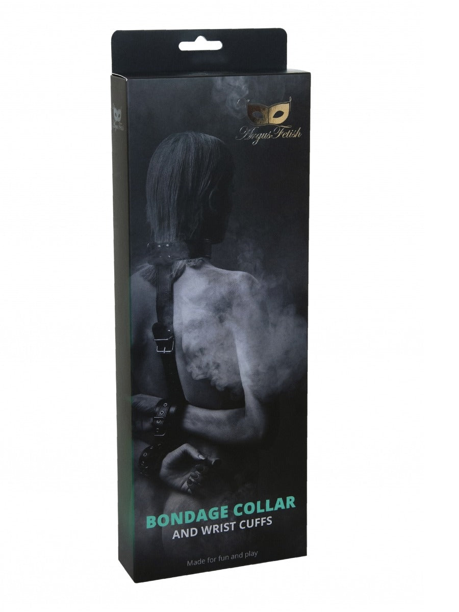 Argus Luxury Bondage Collar and Handcuffs - Bondage Binding Set - AF 001035