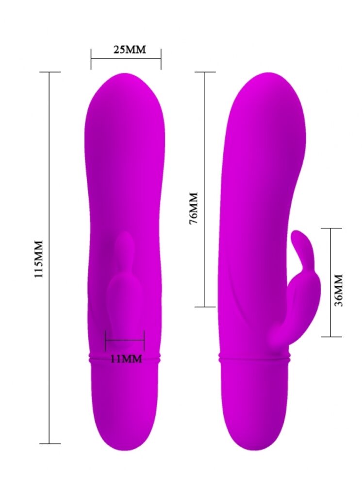 Argus Silicone G Spot & Clitoris Vibrator - 10 Speed - Pink - 115 mm - AT 1002