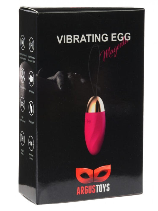 Argus Vibrating Egg Red Rechargeable - 8 CM - 10 Speed - AT 001102