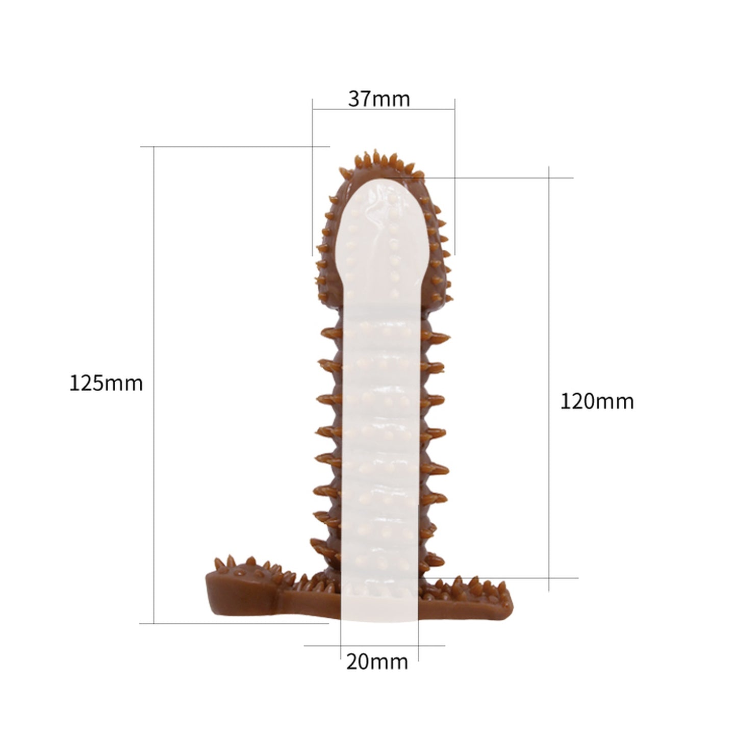 Baile - BI-016005 - Wolftooth Penis Sleeve Flesh 12,5 Cm Dia 3,5 Cm ( 5 Inch Lenght  )