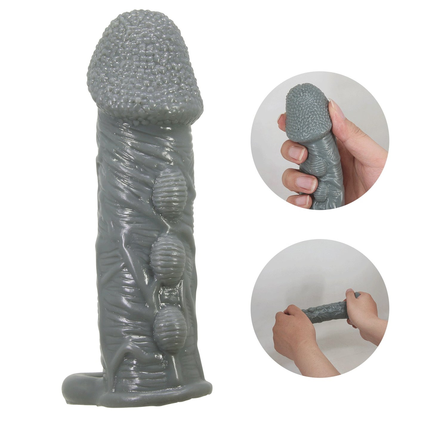 Baile - BI-016012-2 - Penis Sleeve Black 14 Cm Inner Dia 3 Cm - Extender