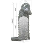 Baile - BI-016013-2 - Penis Sleeve Black 13 Cm Inner Dia 4 Cm - Extender