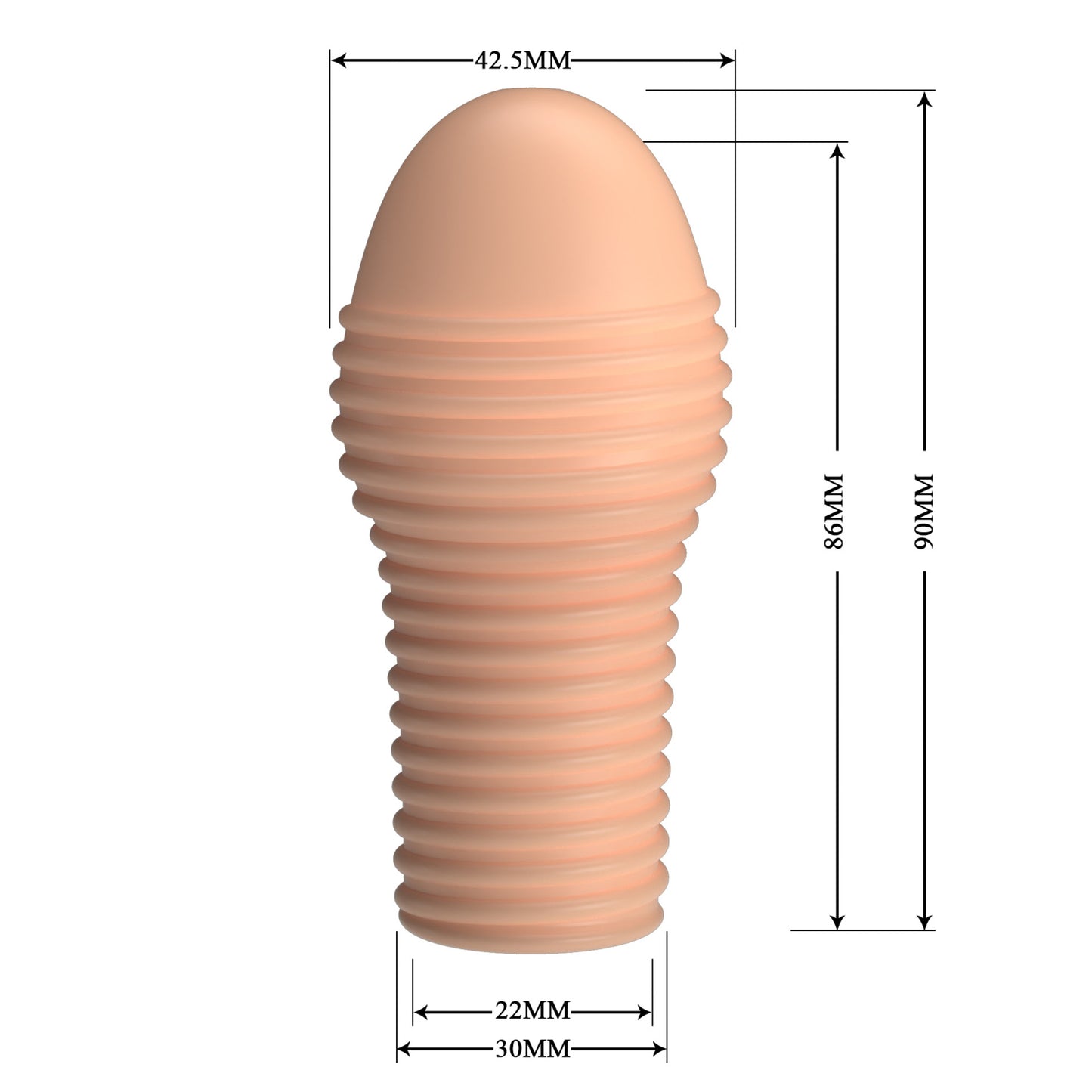 Pretty Love  - bi-026291 - Huel Penis Sleeve – Flesh – Soft & Stretchable TPR – Erection Enhancer (Copy)