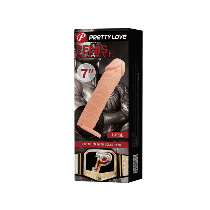 BI-026227 Pretty Love Penis Sleeve 18 cm Large – Realistic Extension Sleeve – Added Length & Girth