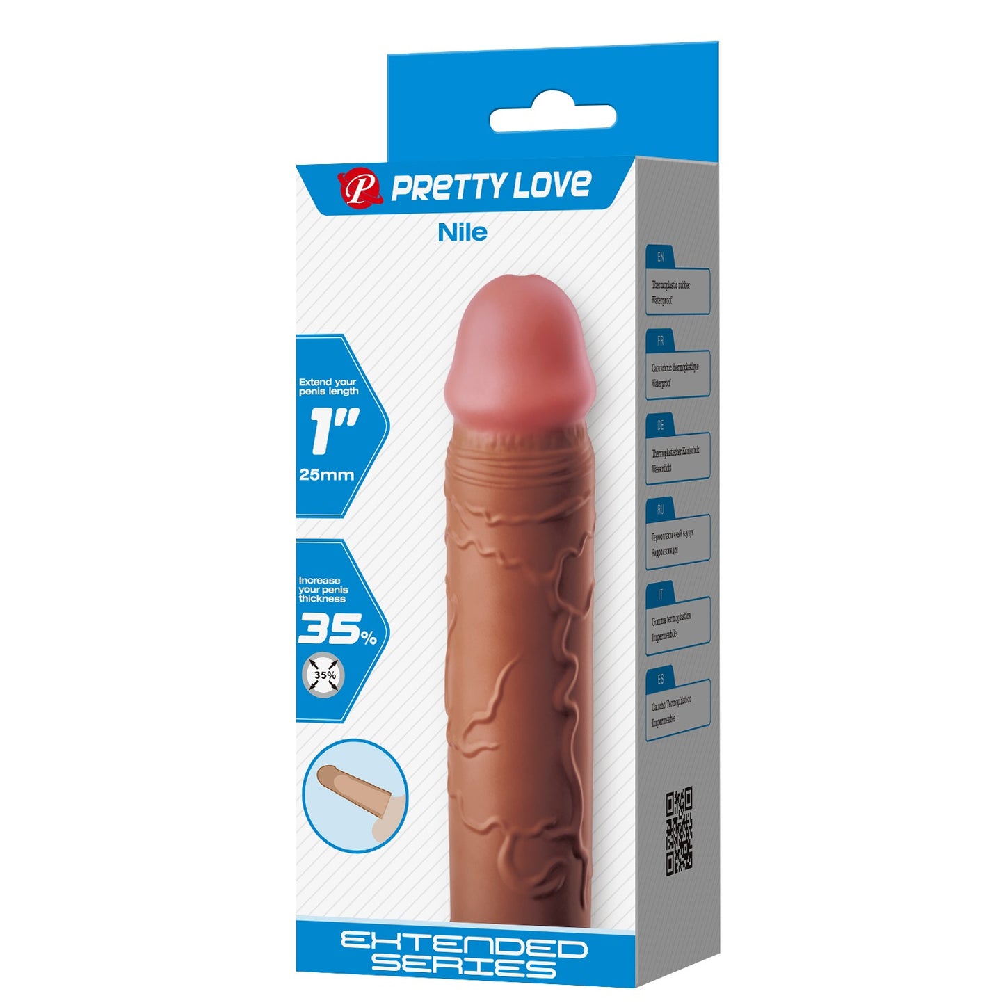Baile - BI-026252-1 - Penis Sleeve Flesh 16,5 Cm Dia 3,8 Cm Inner Dia 2,44 Cm - Extender