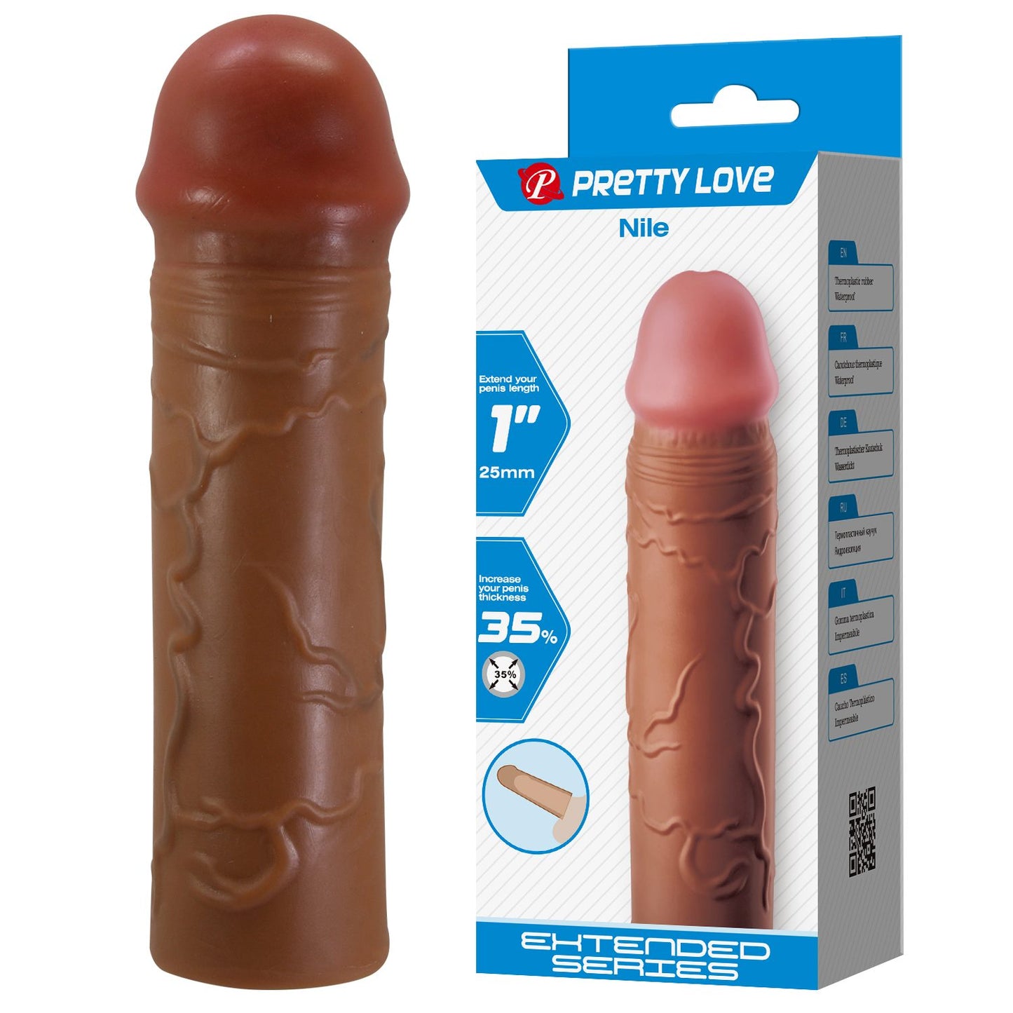 Baile - BI-026252-1 - Penis Sleeve Flesh 16,5 Cm Dia 3,8 Cm Inner Dia 2,44 Cm - Extender