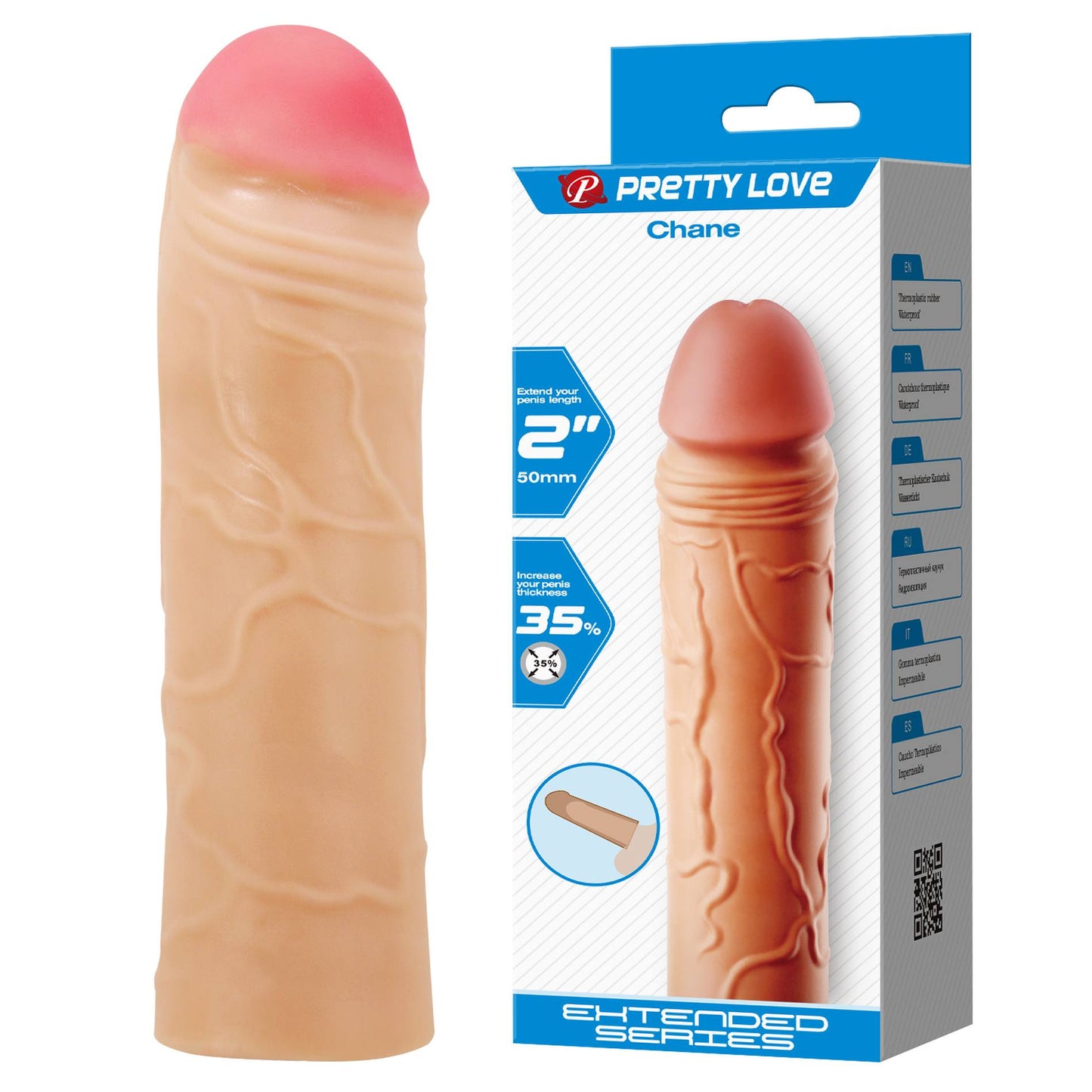 Baile - BI-026254 - Penis Sleeve Flesh 18 Cm Dia 3,8 Cm Inner Dia 3,7 Cm - Extender