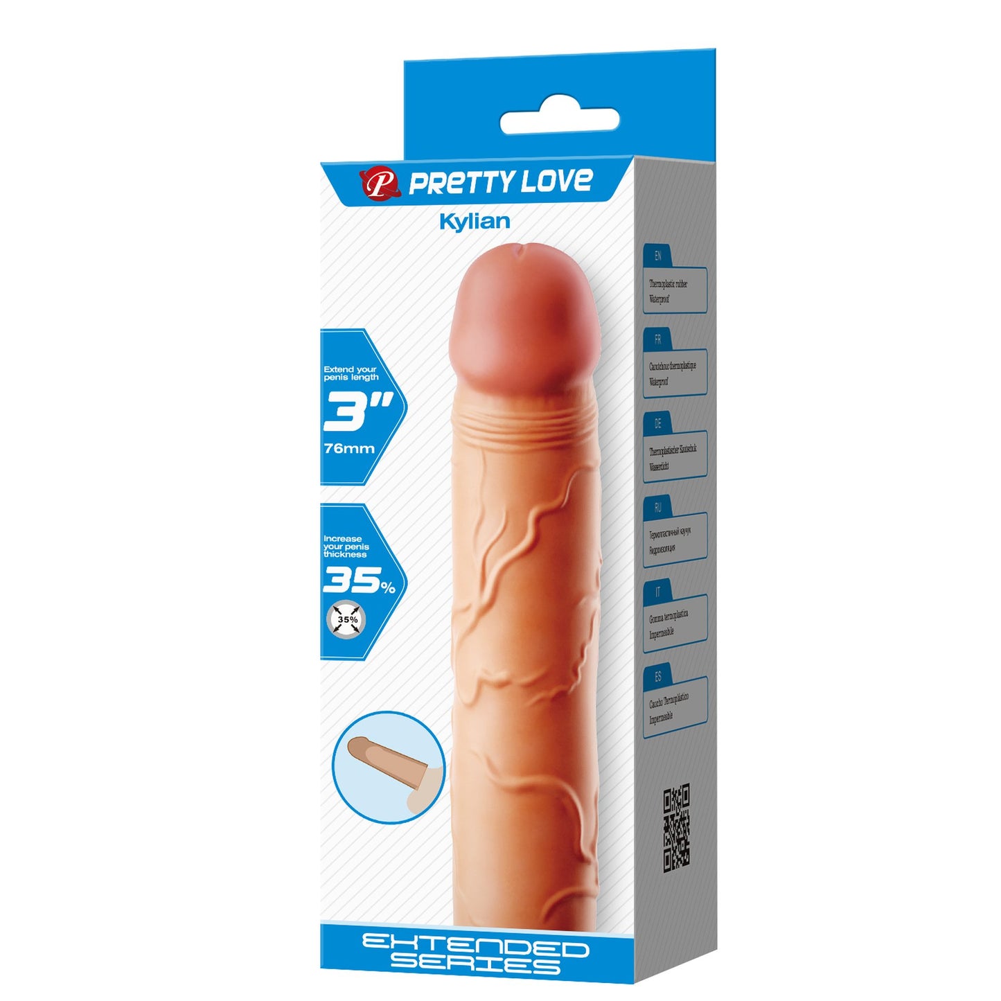 Pretty Love - bi-026257 - Kylian Flesh, Extend your penis lenghth 3''/  76mm