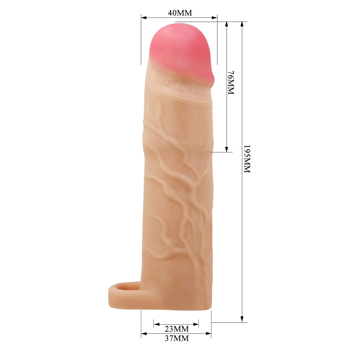 Pretty Love - BI-026258 - Gerd Penis Sleeve 19.5 cm – Penis Extension Sleeve Increase +7.6 cm